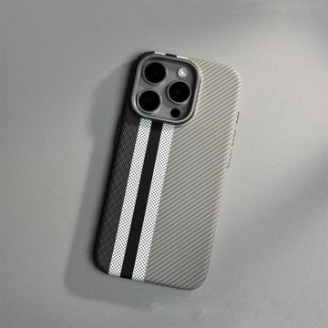 iPhone 15 Series LuxoLife Carbon Fiber Attractive Case With Camera Bumper